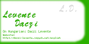 levente daczi business card